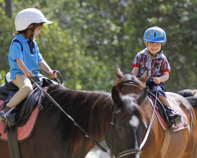 Children horse riding